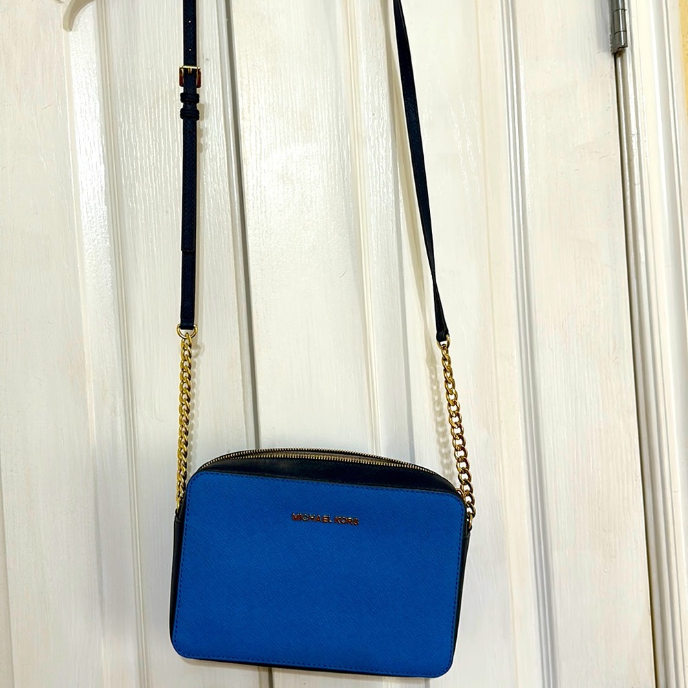 Navy and Blue Colorblock Michael Kors Purse